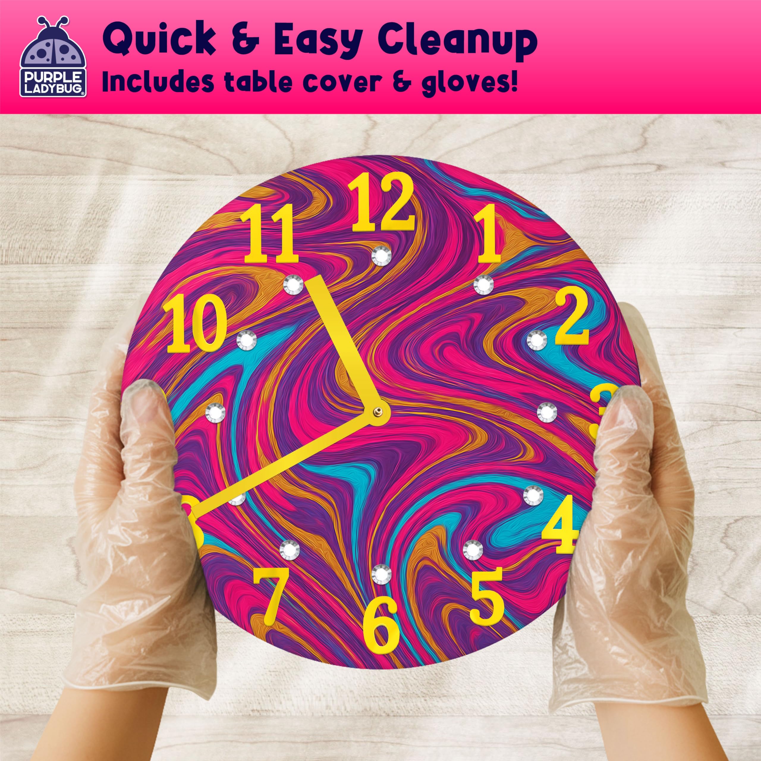 PURPLE LADYBUG adhesive wall hook for quick display