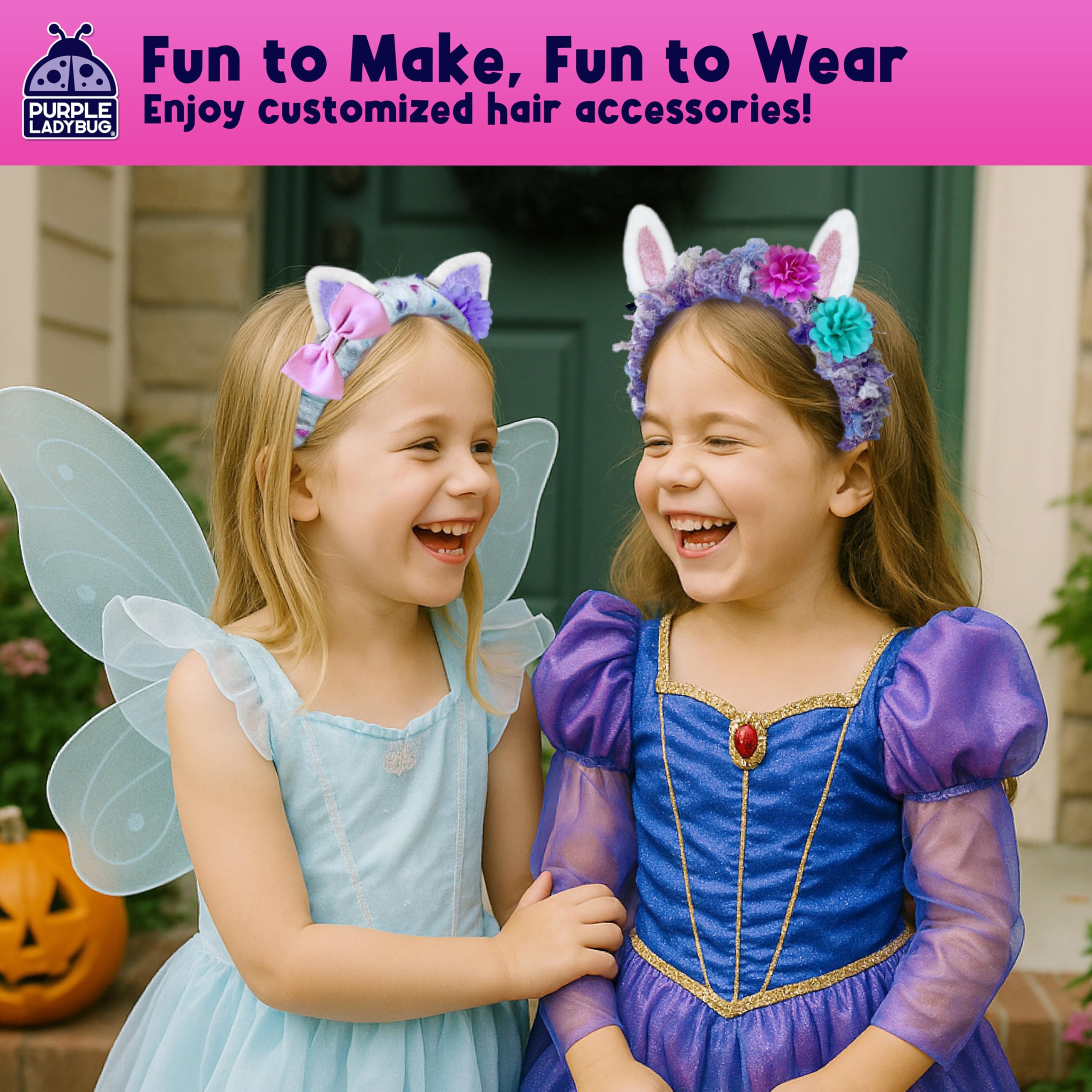 PURPLE LADYBUG cat ear decor clips add playful accents.