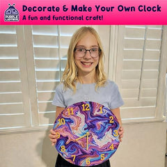 PURPLE LADYBUG clock hands setup for easy time-telling practice