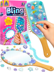 Purple Ladybug wooden mirror for decorate-your-own kit boosts creative play