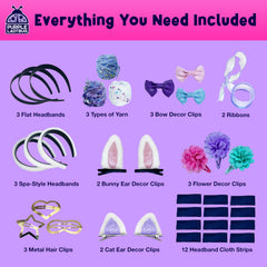 PURPLE LADYBUG kit accessories laid out for colorful styling moments.