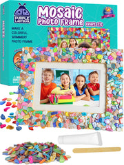 Purple Ladybug mosaic frame wooden showcases photos with a durable, personalized touch