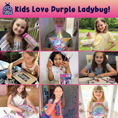 Purple Ladybug pom-purse gift-ready packaging for easy gifting