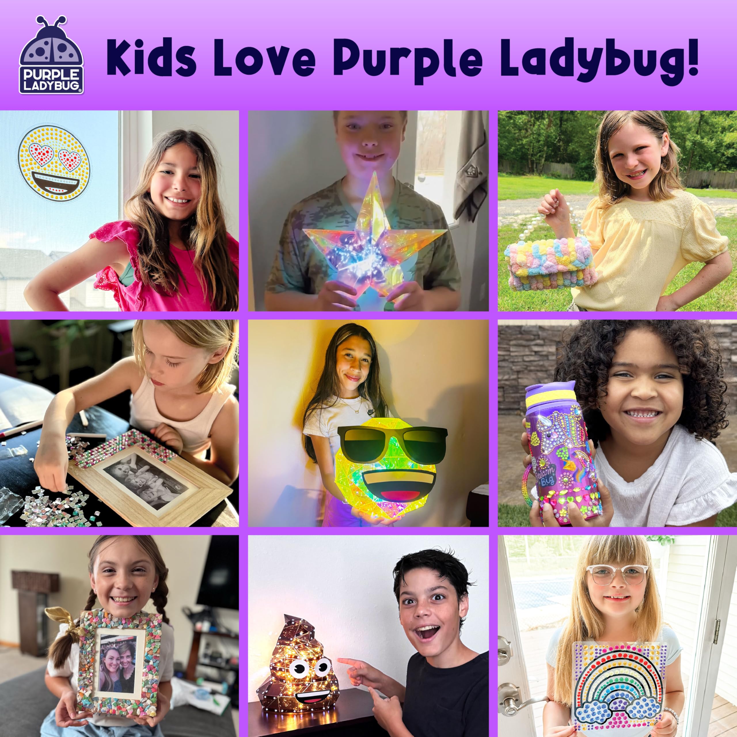 PURPLE LADYBUG table cover protecting surfaces during art play
