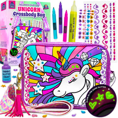 Purple Ladybug unicorn crossbody kit shown for imaginative decorating play