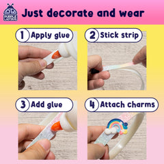 Purple Ladybug unicorn headband kit fabric strips offer durable, soft texture for comfy wear