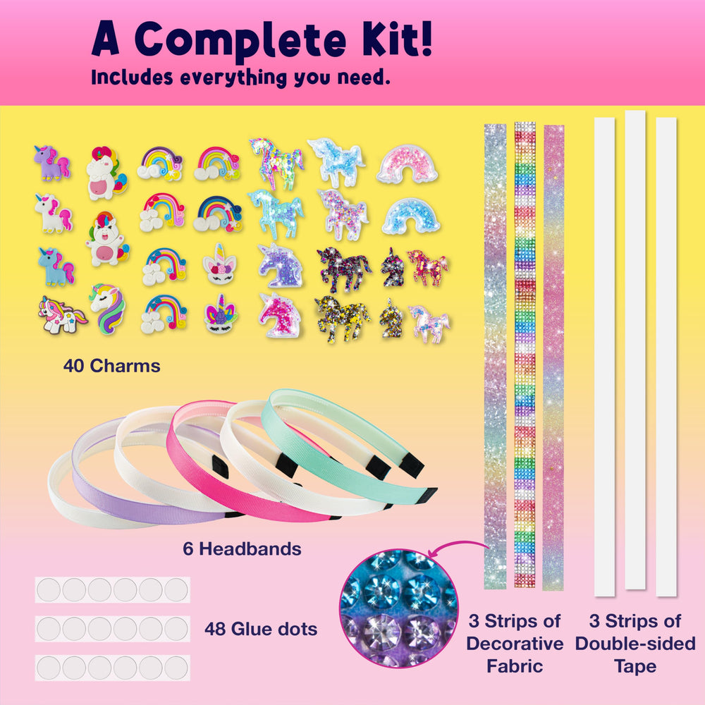 Purple Ladybug unicorn headband kit glitter embellishments add sparkle for imaginative styling