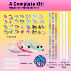Purple Ladybug unicorn headband kit glitter embellishments add sparkle for imaginative styling