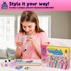 Purple Ladybug unicorn headband kit glue bottle demonstrates easy, strong adhesion for sturdy results