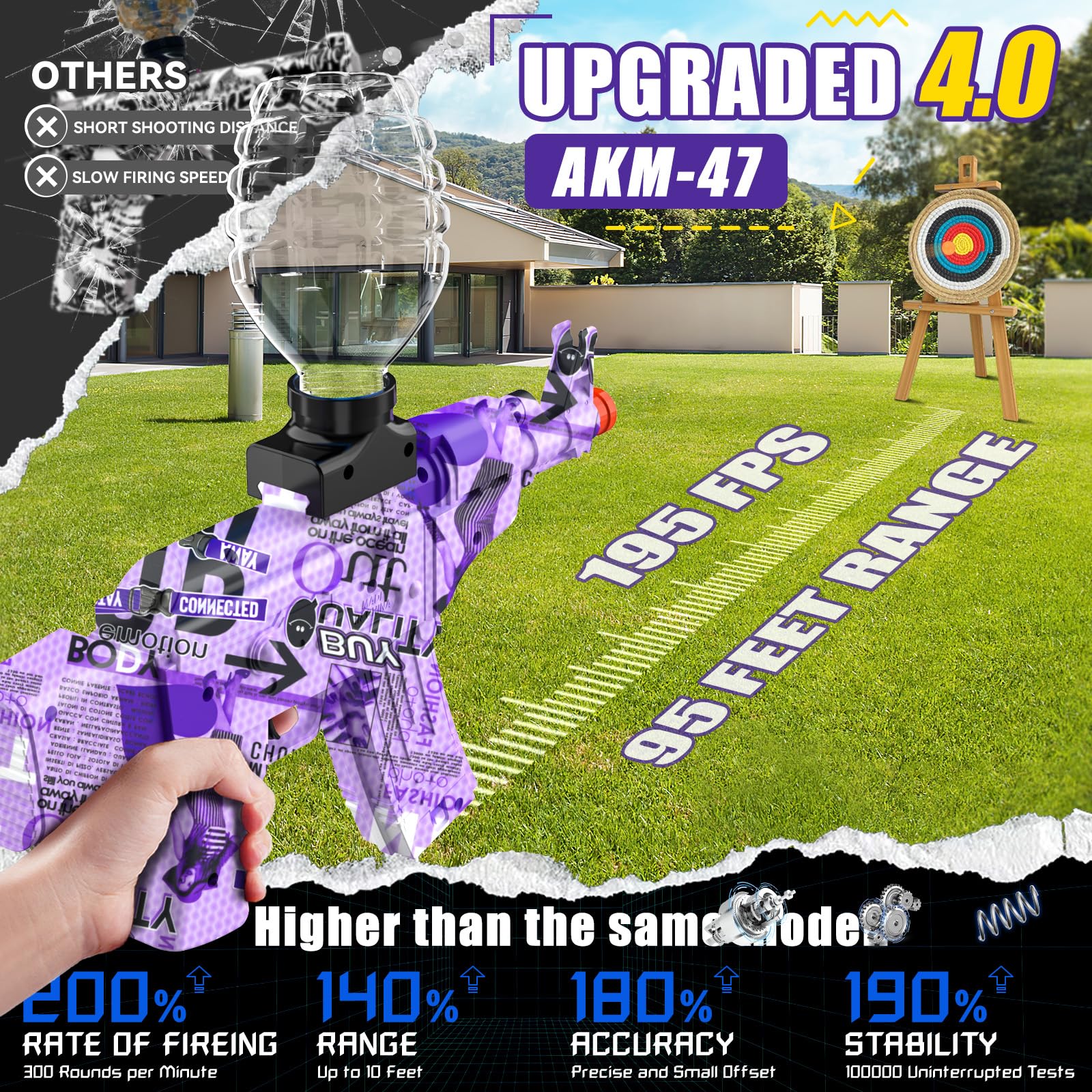 Purple Splat Gun in action supports visibility and fun during daylight battles.
