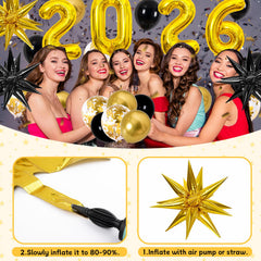 Purtarly explosion star foil balloons boost celebratory sparkle