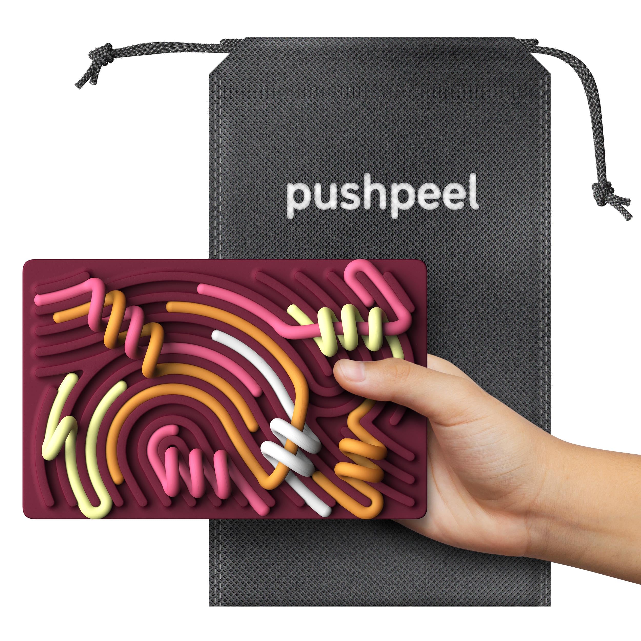 Pushpeel Sensory Activity Board travel bag included for mess-free travel