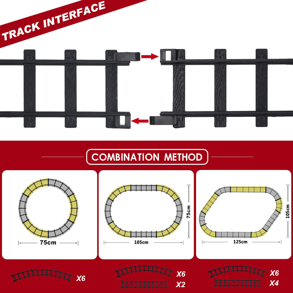 PUSITI coal car and cargo car on bright tracks for dynamic setup.