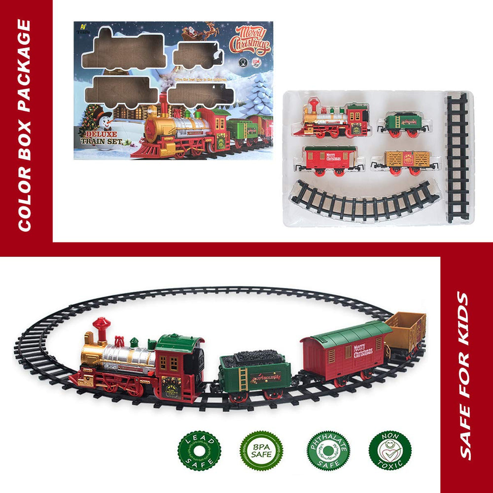 PUSITI train with lights and sounds enhances festive storytelling.