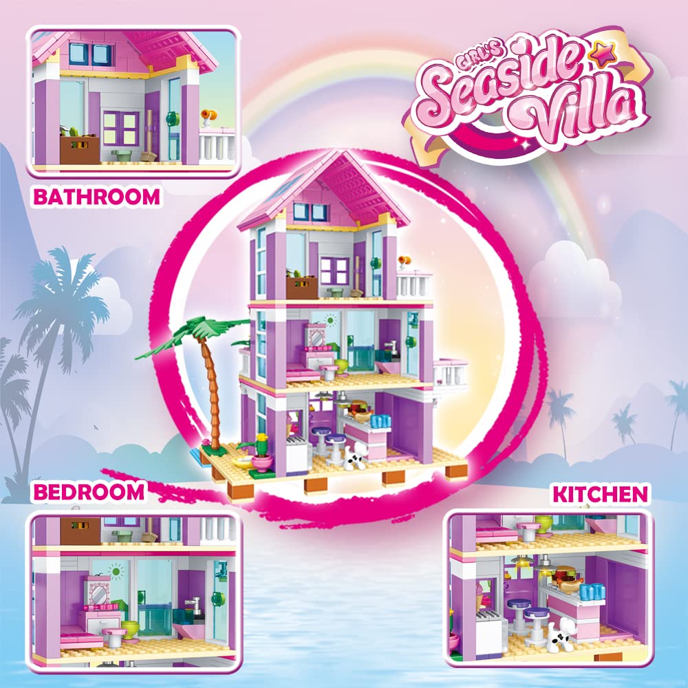 PUSITI Seaside Villa Building Set detailed instructions guide easy assembly and confidence.