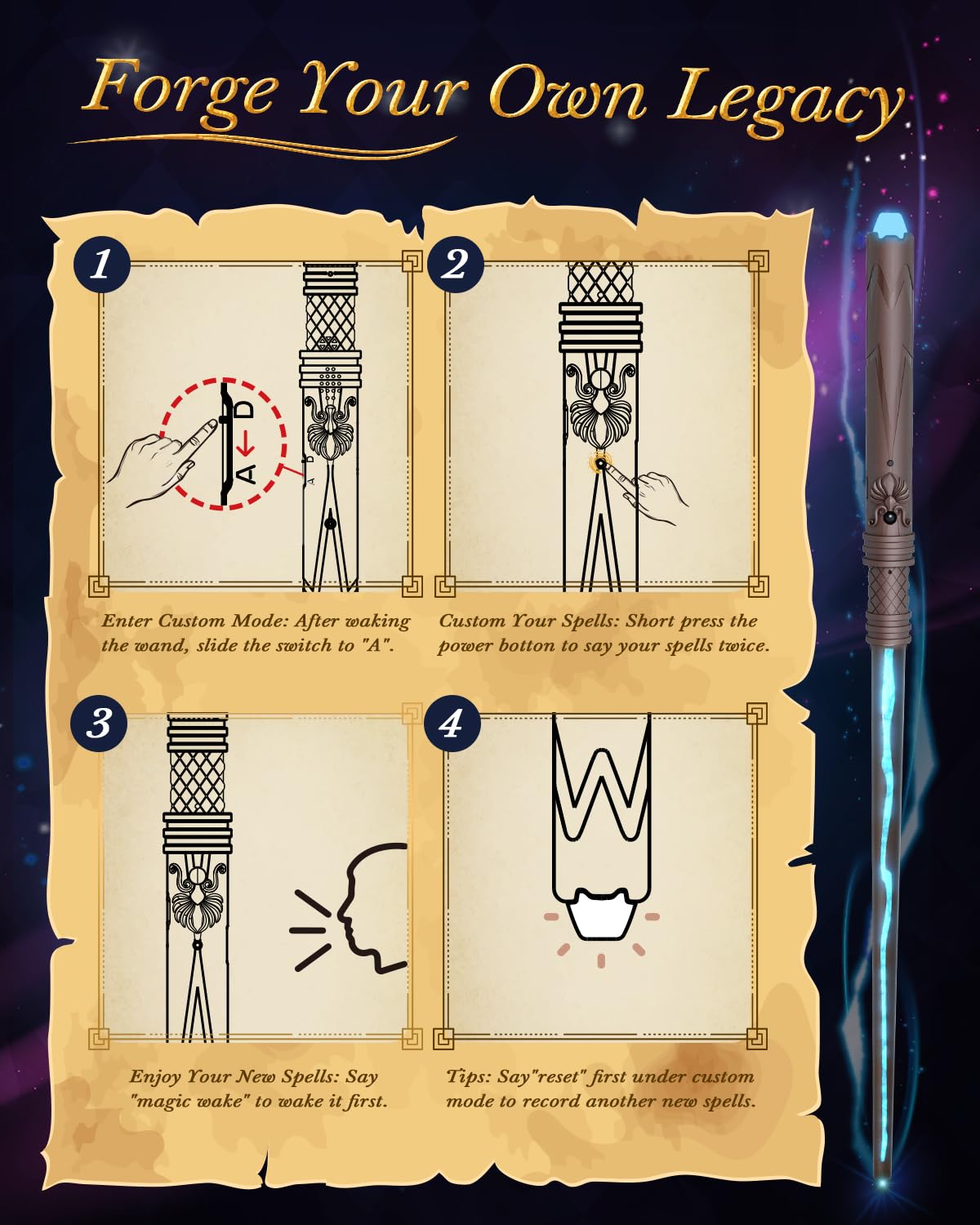 Pussan Wizard Spell Wand creates festive ambiance at parties and Halloween