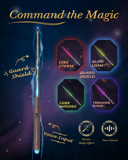 Pussan Wizard Spell Wand THUNDER ROAR violet lightning for dramatic scenes