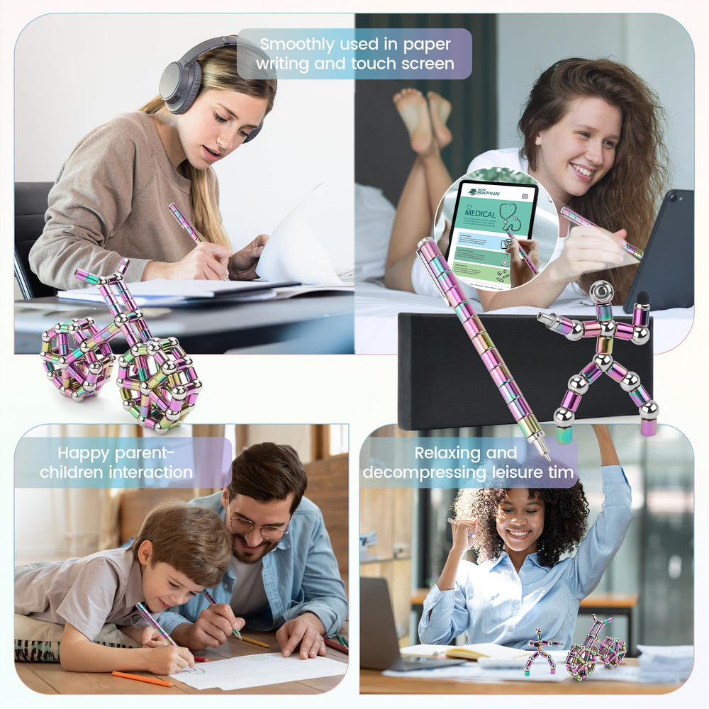 Puxmrko fidget pen work desk use promotes focus and stress-relief during tasks.