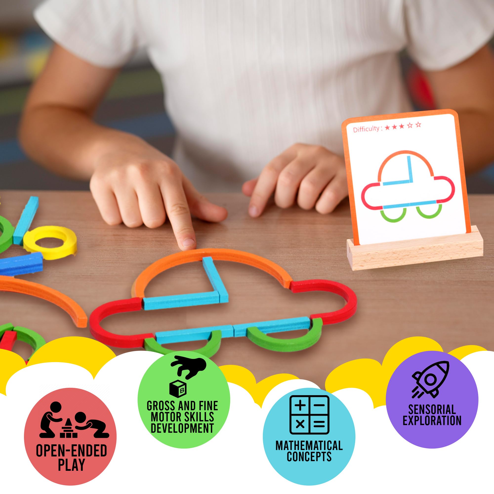 puzgic Stem Kids Toys pattern cards inspire independent learning and pattern recognition