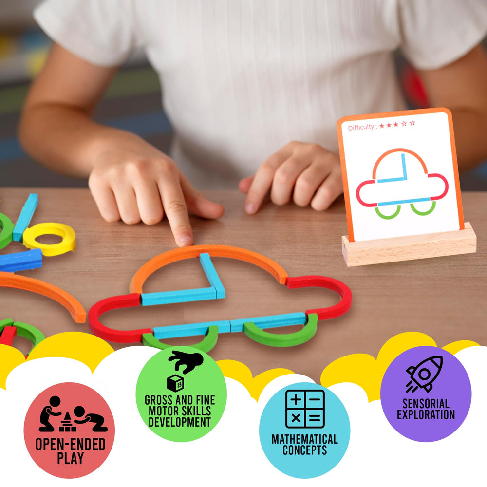puzgic Stem Kids Toys pattern cards inspire independent learning and pattern recognition