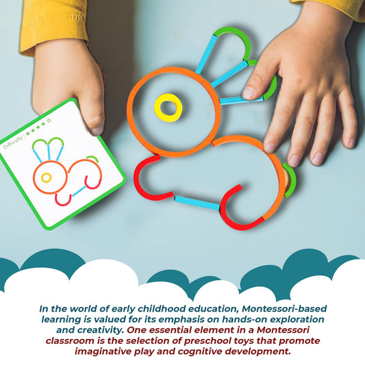 puzgic Stem Kids Toys rings and sticks setup fosters fine motor skills and exploration