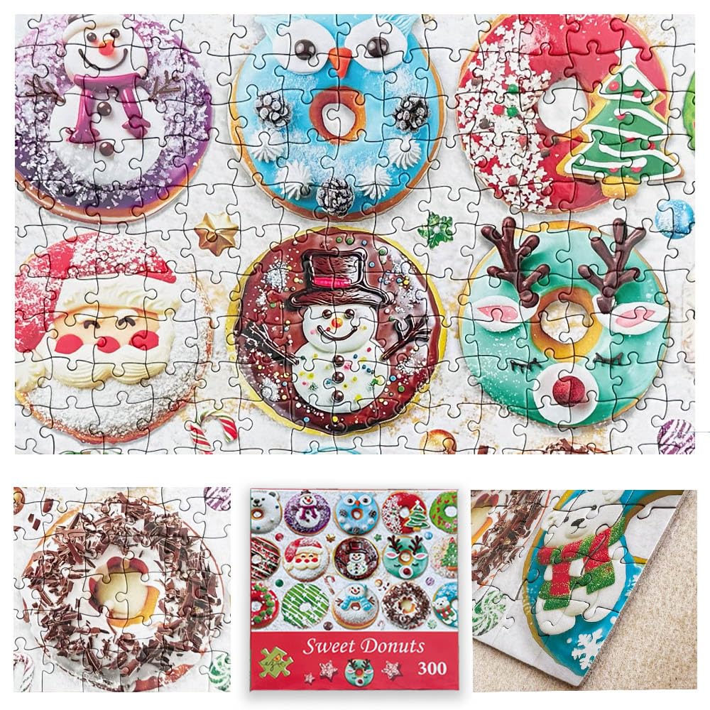 PUZZLE EZ donut close-up puzzle art promotes focus and shared moments