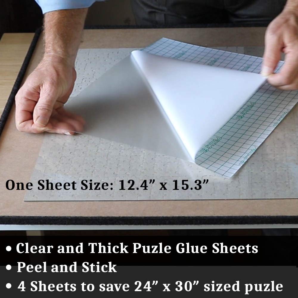 Puzzle EZ extra thick sheets protect completed puzzles for framing.