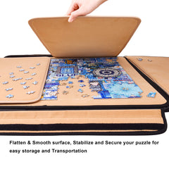 Puzzle Keeper quick-fold Velcro storage keeps puzzles tidy