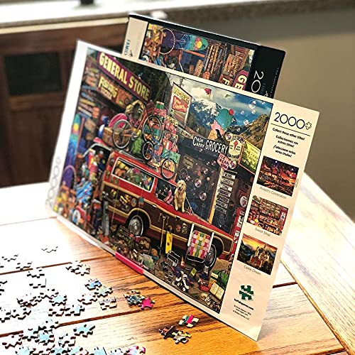 Puzzle Peak dimensions blue, compact footprint saves desk space