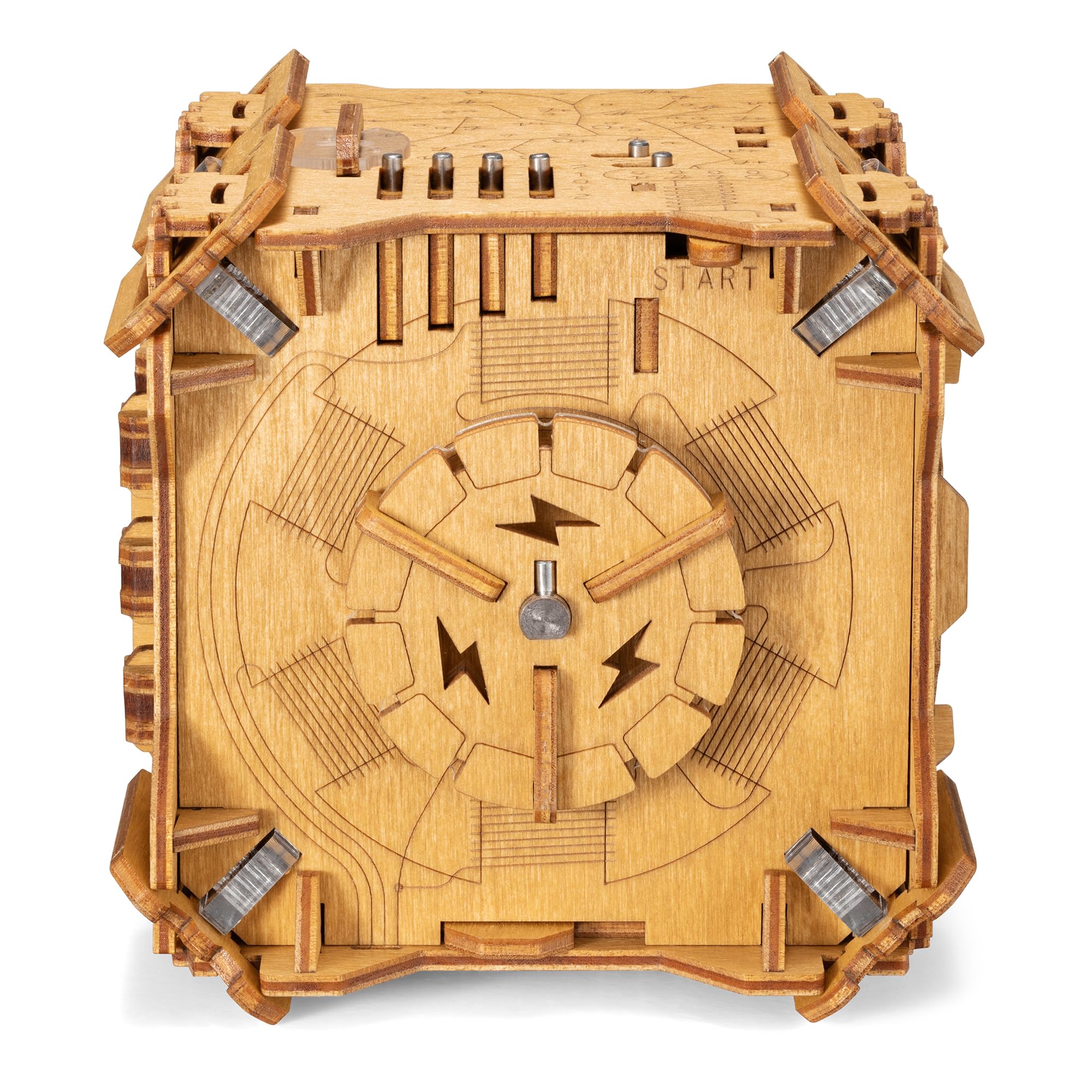 3D wooden puzzle design adds tactile depth to problem solving.