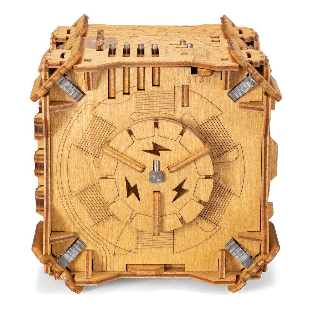 3D wooden puzzle design adds tactile depth to problem solving.