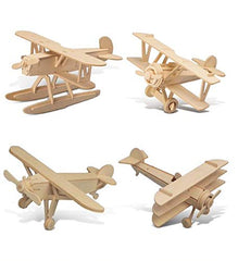Puzzled Water Plane puzzle kit ready for assembly and display, promoting hand-eye coordination.