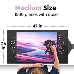 Puzzlup mat with non-slip bottom for stable puzzle work