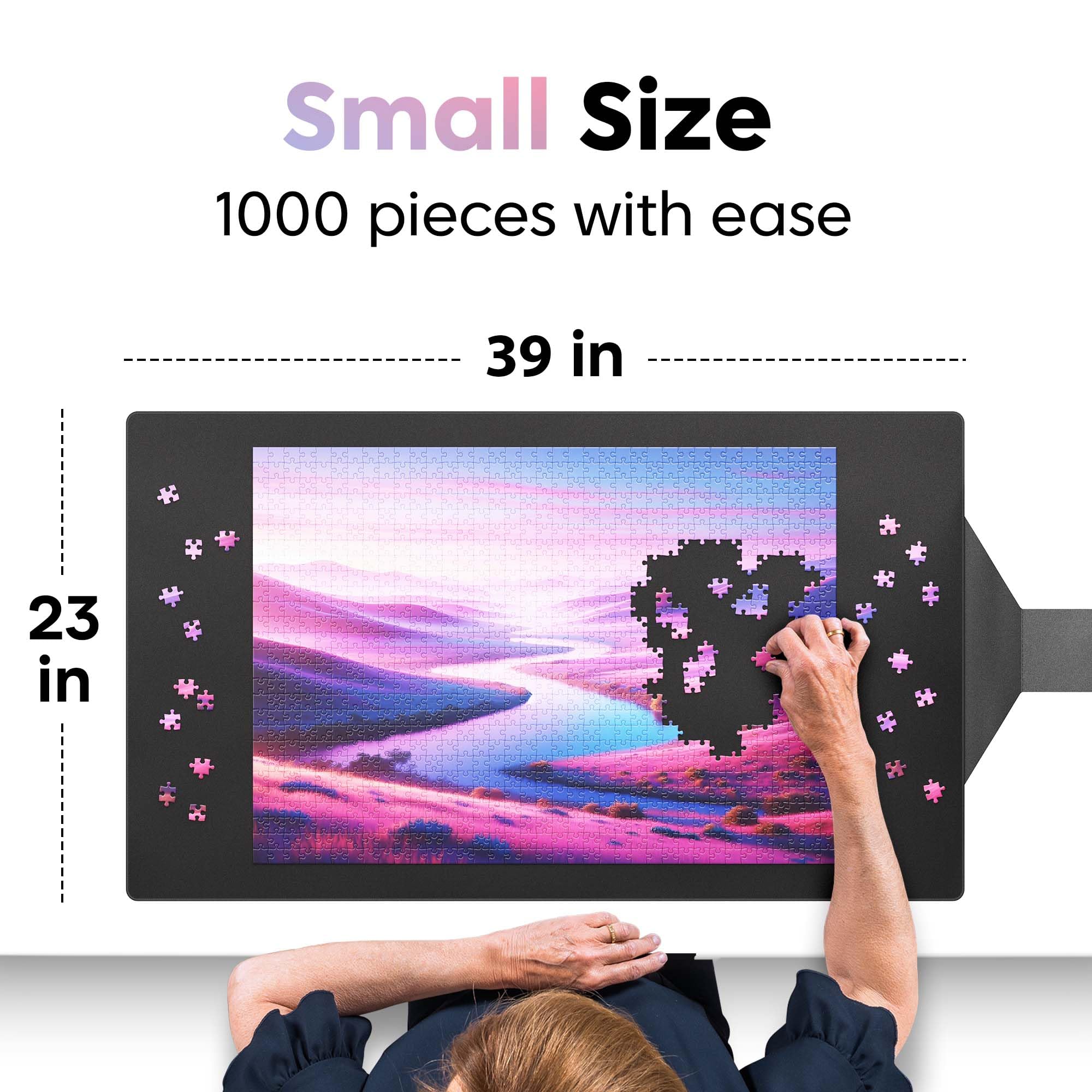 Puzzlup soft polyester surface delivers comfortable puzzling sessions with reduced glare