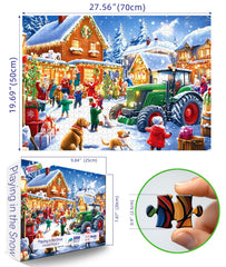 PuzzOne Christmas village scene as a cozy festive centerpiece.