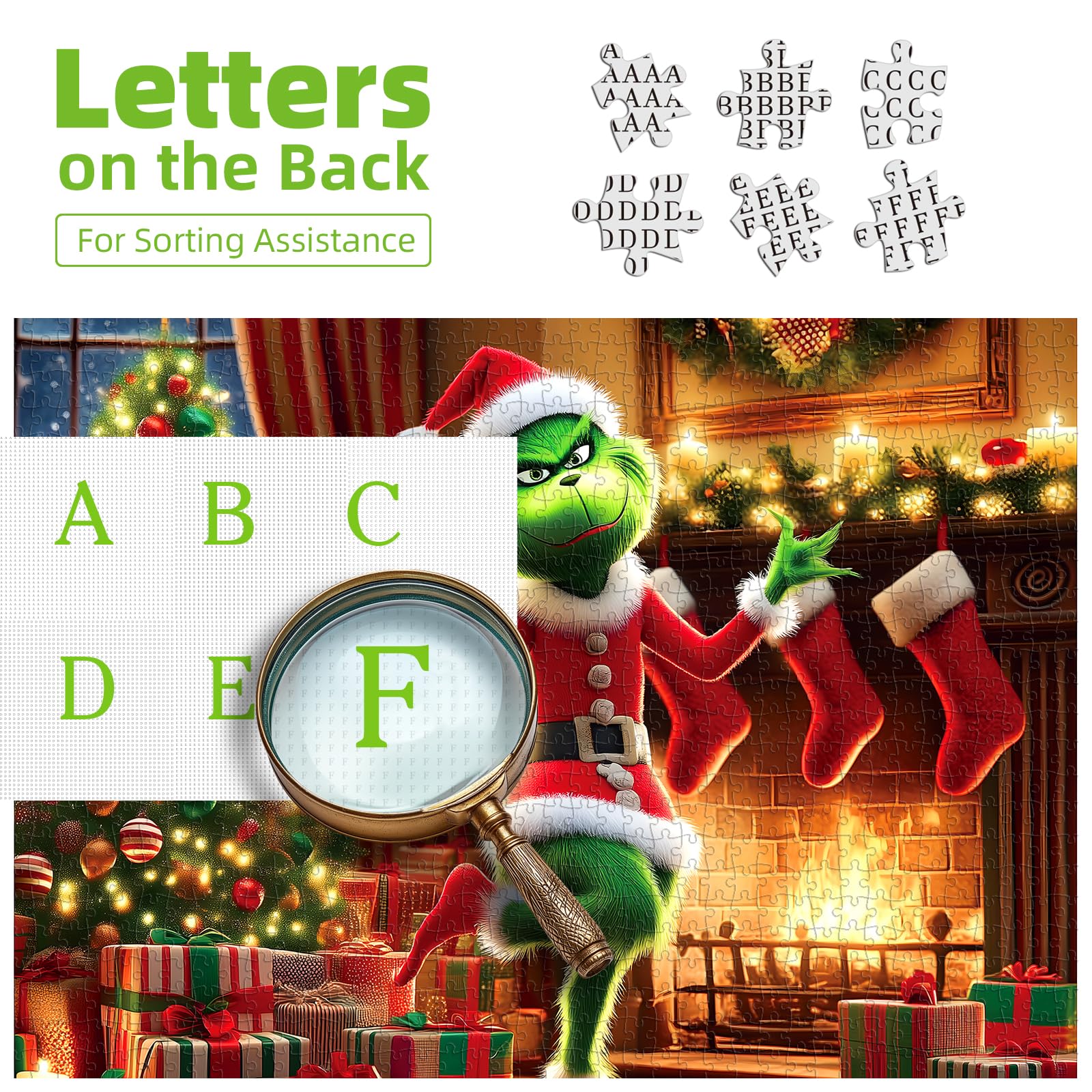 PuzzOne puzzle letters on back AF sorting for easy puzzle setup