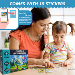 PuzzWiz completed puzzle shows 49x36 cm dimensions for display appeal