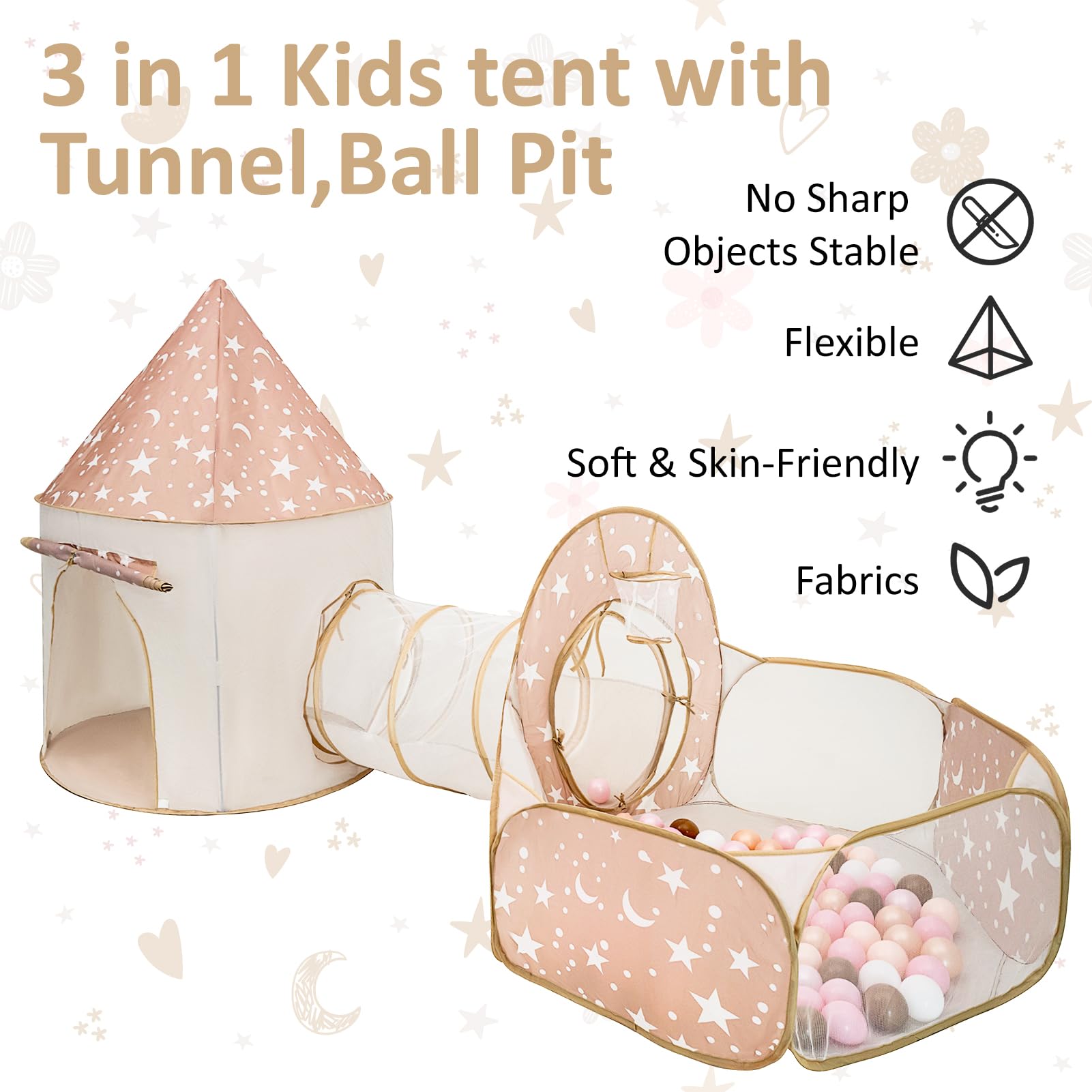 PXFAYSFQ easy-assembly foldable tunnel stores compactly after play.