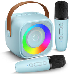 Pxzvd mini karaoke machine with a portable handle for on-the-go fun.
