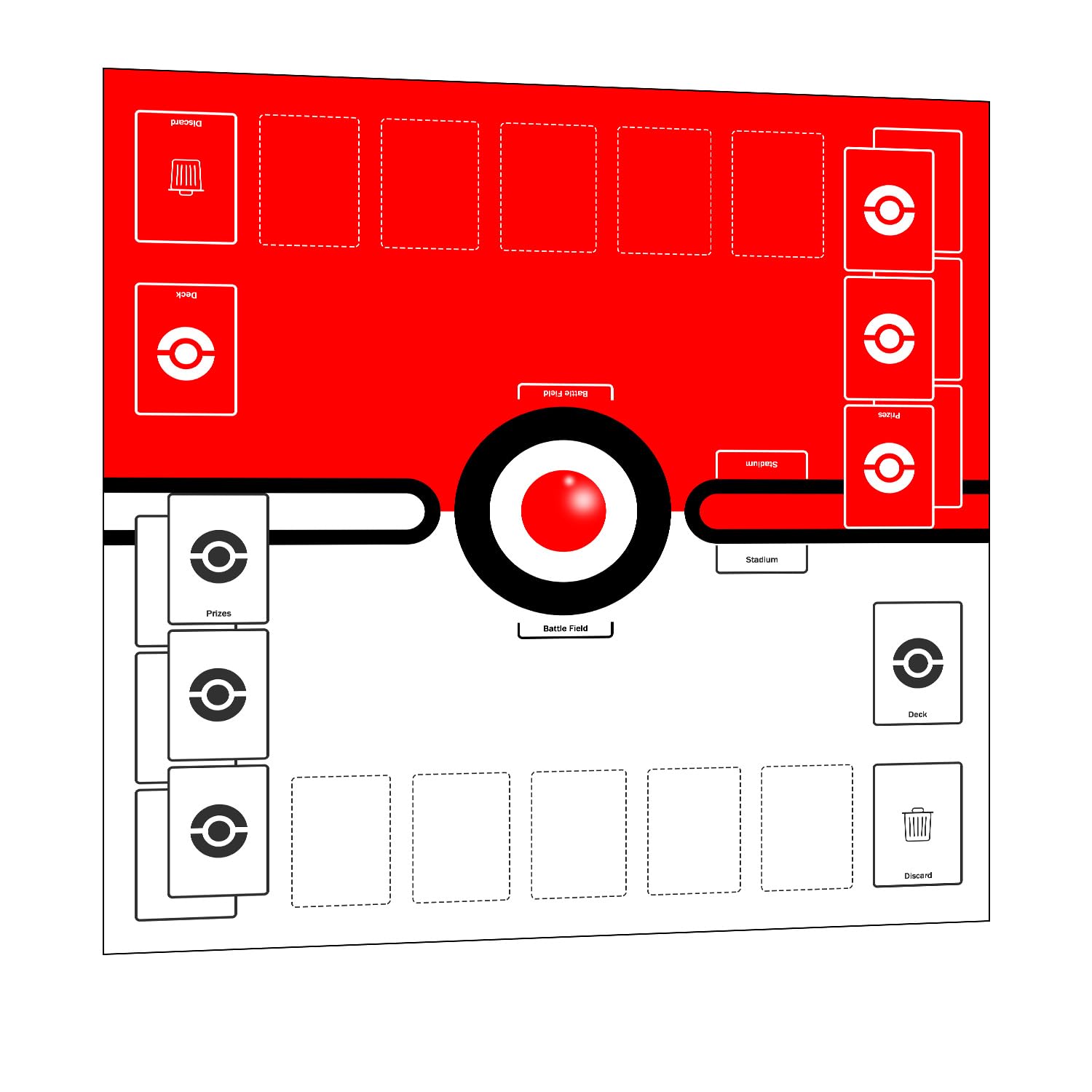 PYPGT playmat with high-density rubber base for stable, focused 2-player matches.