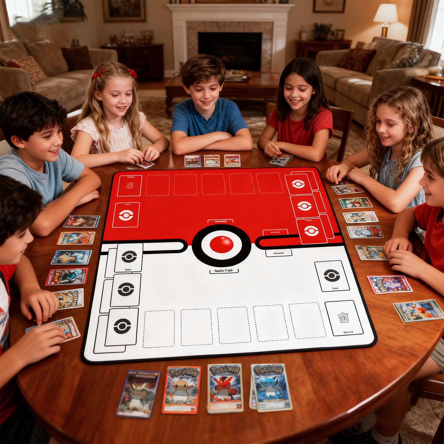PYPGT playmat showcases themed artwork that enhances the gaming atmosphere.