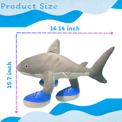 PYBHMYTR Tralalero Tralala shark plush sneakers, side view, charming meme-inspired decor.