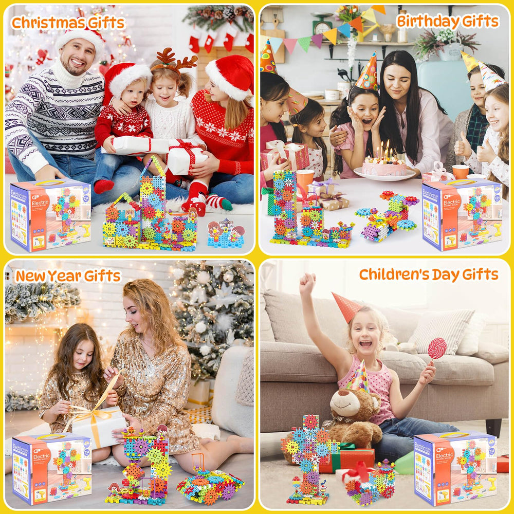Pycoal gears building blocks make a thoughtful birthday gift for kids 3+
