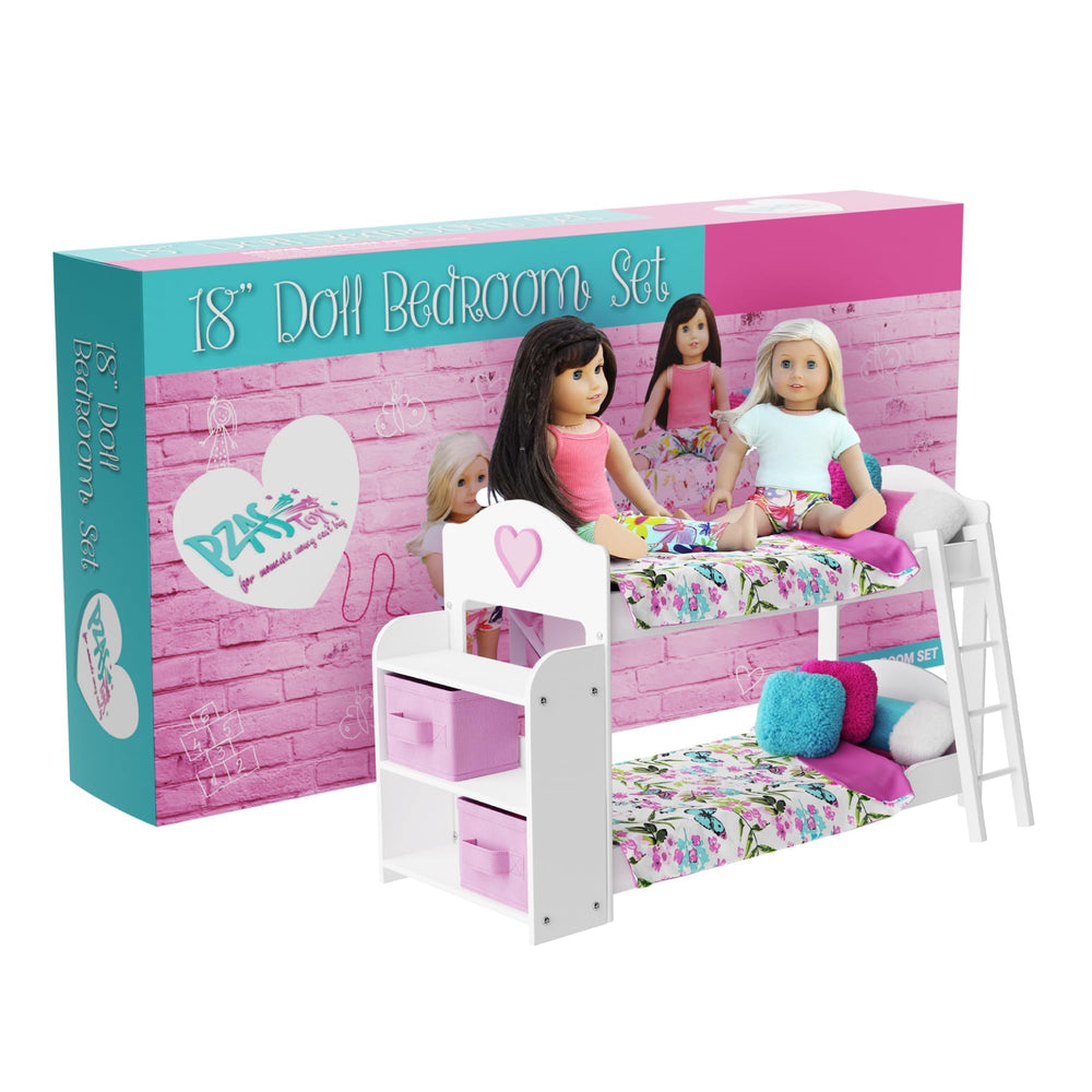 PZAS Toys Doll Bunk Bed pillow enhances cuddly comfort during play.