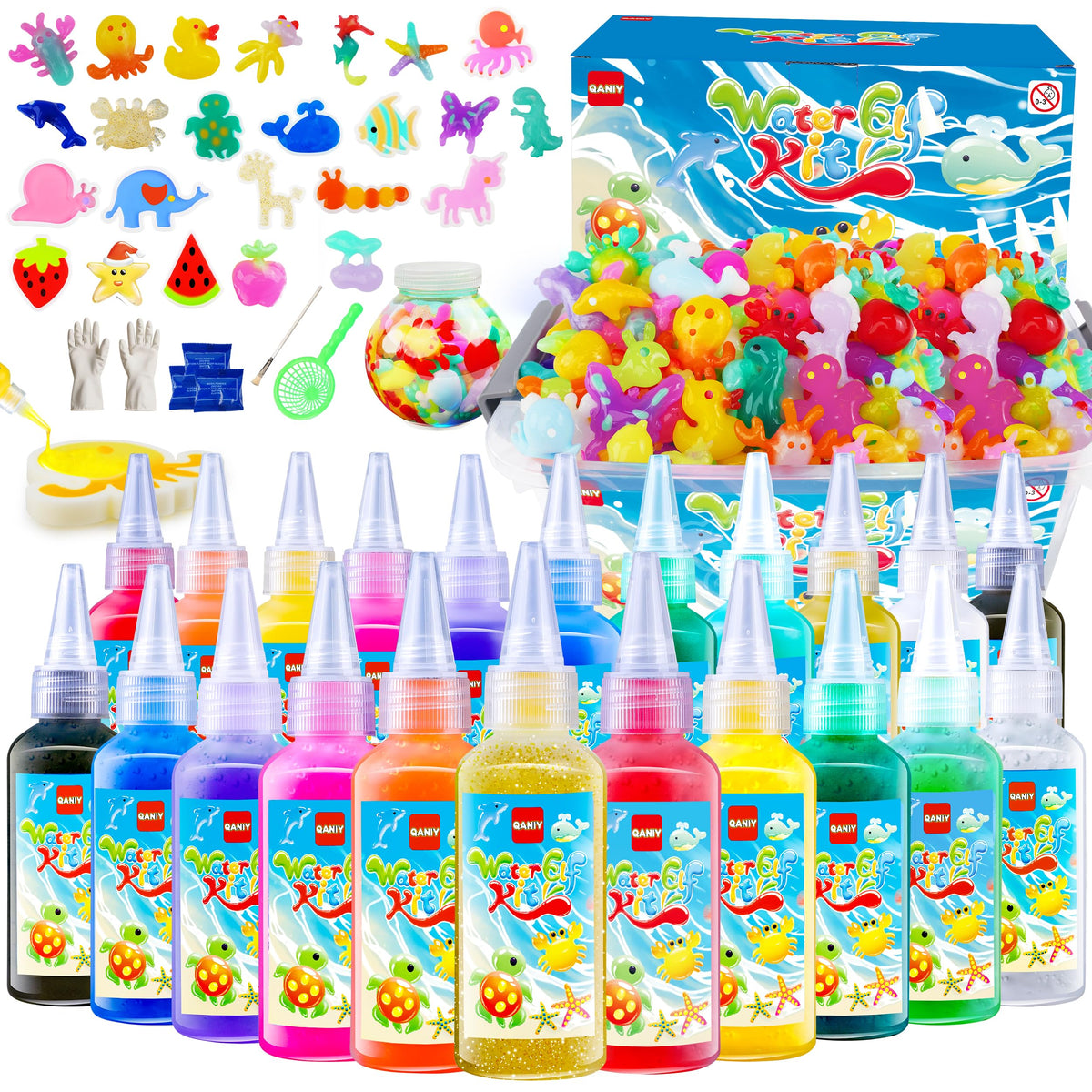 QANIY Magic Water Elf Kit molds for colorful 3D crafts and imaginative play