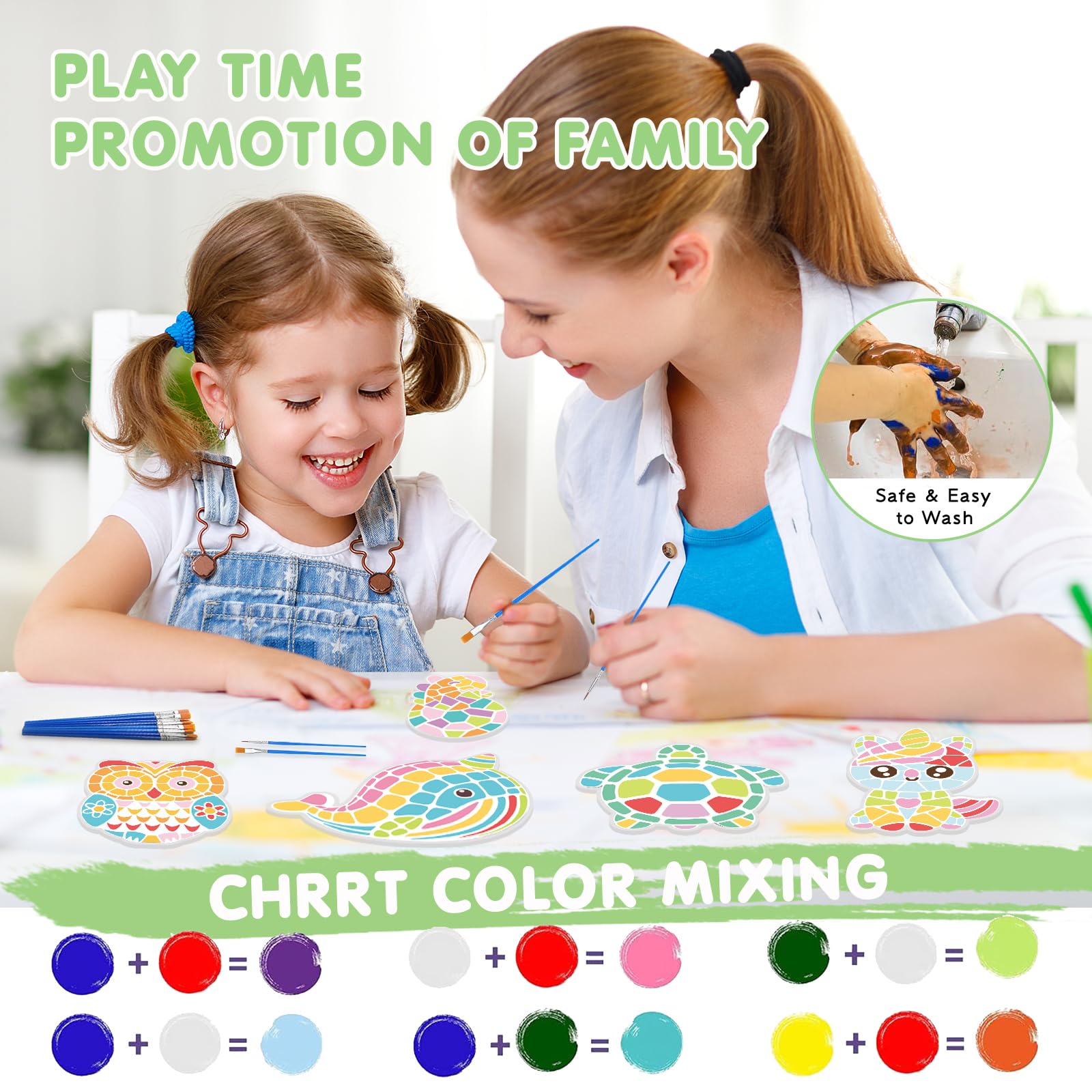 QANIY stepping stones kit dinosaur pattern for playtime paths enhances color exploration.