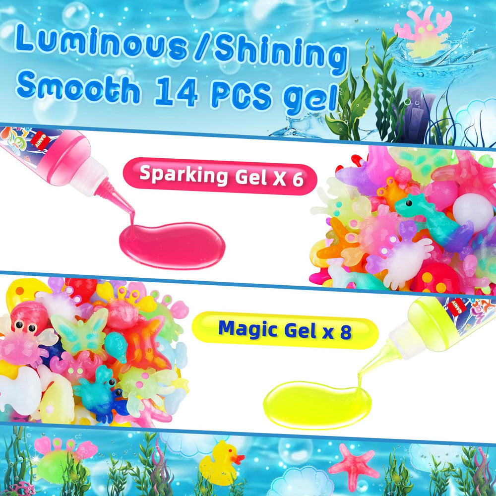 QANIY Water Gel packs 60ml six-color set for sparkling aqua creations.
