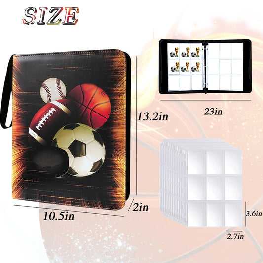 QANYYO binder with 50 sleeves stores up to 900 cards securely.