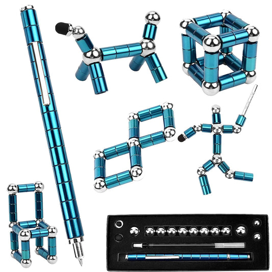 QAQcew fidget pen blue – magnetic play for focus and stress relief.