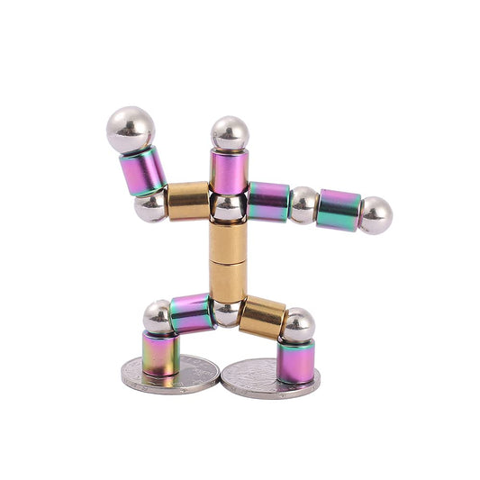 Close-up of QAQcew Fidget Pen magnet highlighting deformation for creativity.